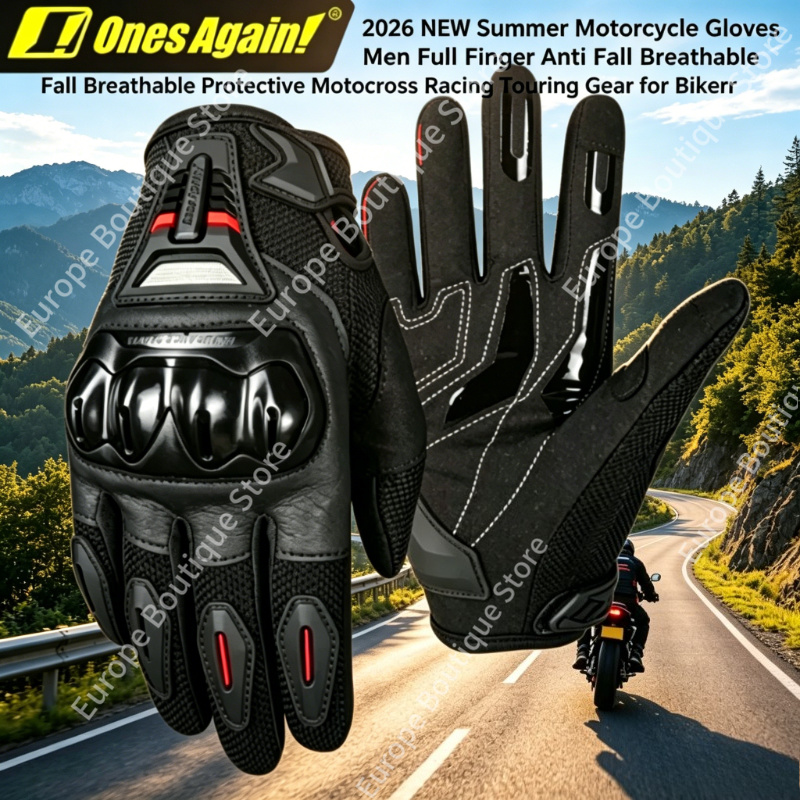 Motorcycle Gear For Summer - 2026 NEW Men Summer Full Finger