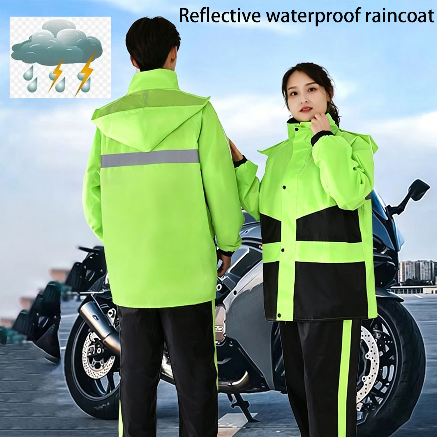 Gearx Motorcycle Jacket - Motorcycle Raincoat Suits Men Women Waterproof