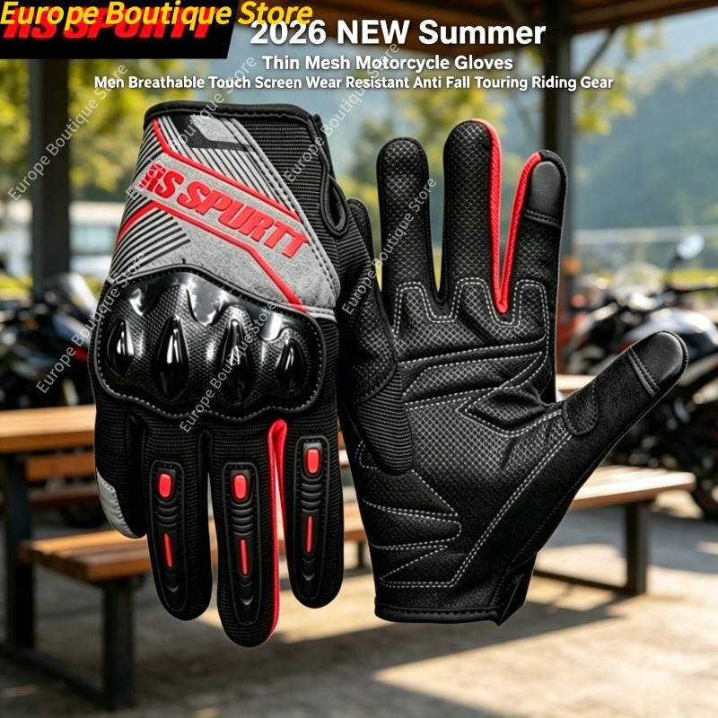 Motorcycle Gear For Summer - Summer Thin Mesh Motorcycle Gloves Breathable