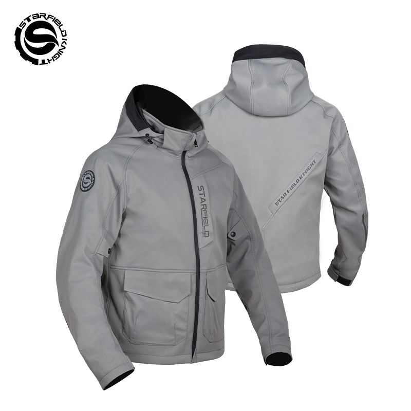 Gearx Motorcycle Jacket - SFK Motorcycle Jacket Spring&Summer Breathable Grey