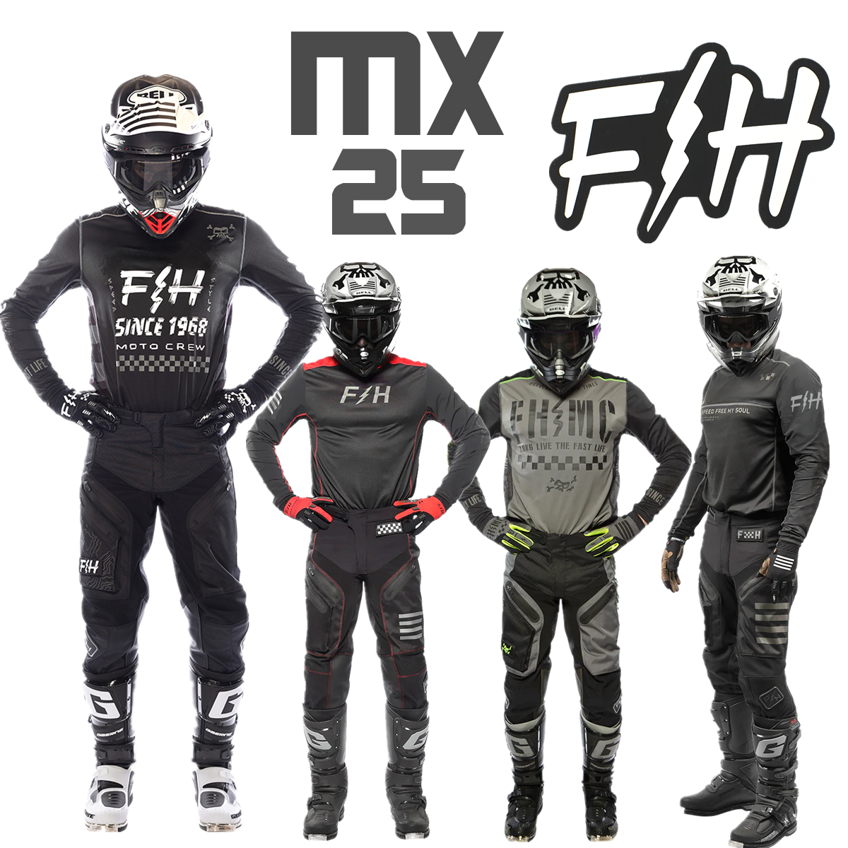 Motorcycle Gear Bundle - 2023 FH Moto Suit Motocross Gear