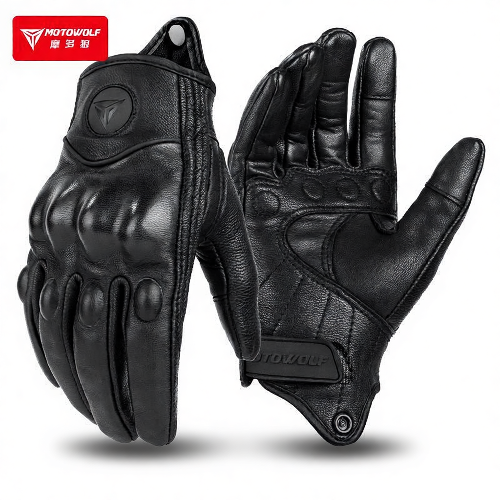 Motorcycle Gear Adventure - MOTOWOLF Motorcycle Gloves Men Leather Riding
