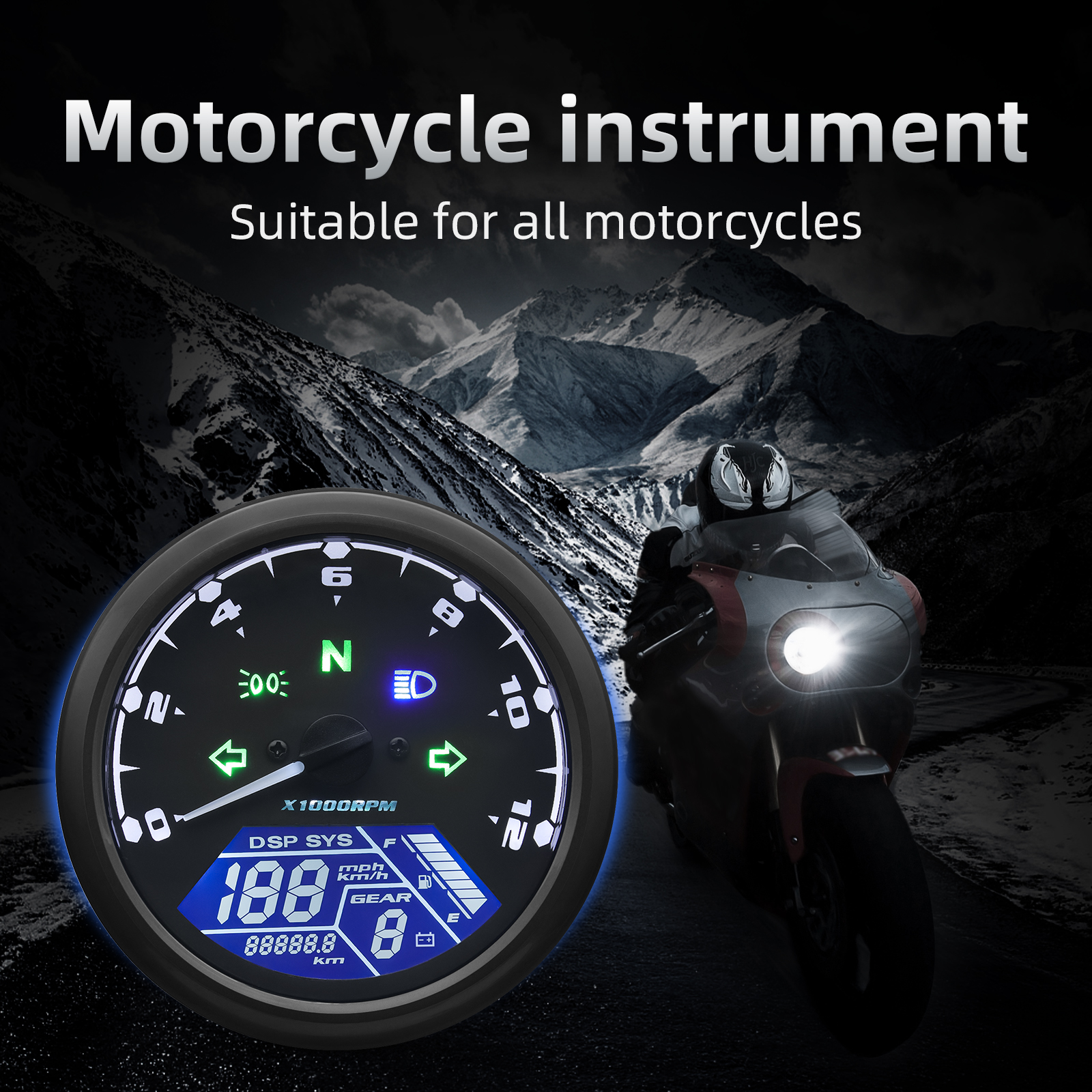 Universal Motorcycle Meter Spe - огляд і ціна Motorcycle Gear Selector