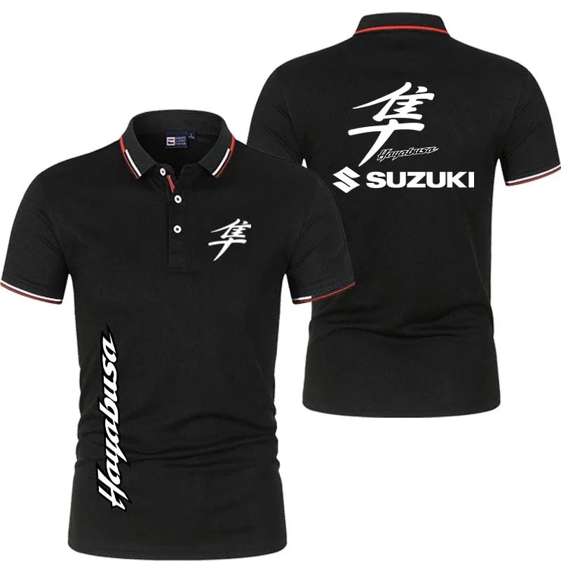 Men's Polo Shirt Button Design - огляд і ціна Motorcycle Gear Logo