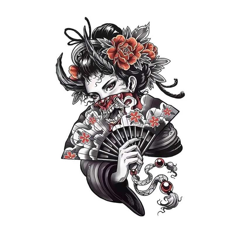jdm Halloween geisha skull ani - огляд і ціна Motorcycle Gear Pattern