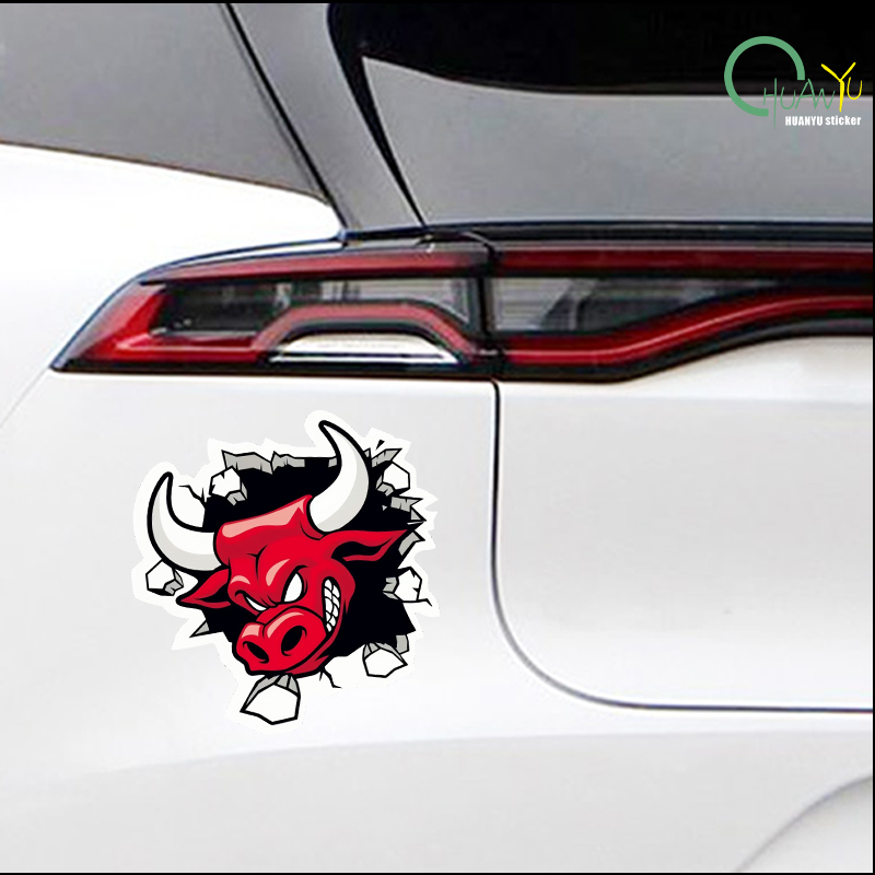 Red Angry Bull PVC Sticker Dec - огляд і ціна Motorcycle Gear Bundle